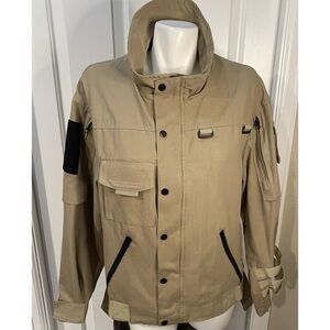 UNM Original Design Canvas Utility Jacket Mens Size Large Full Zip + Snap